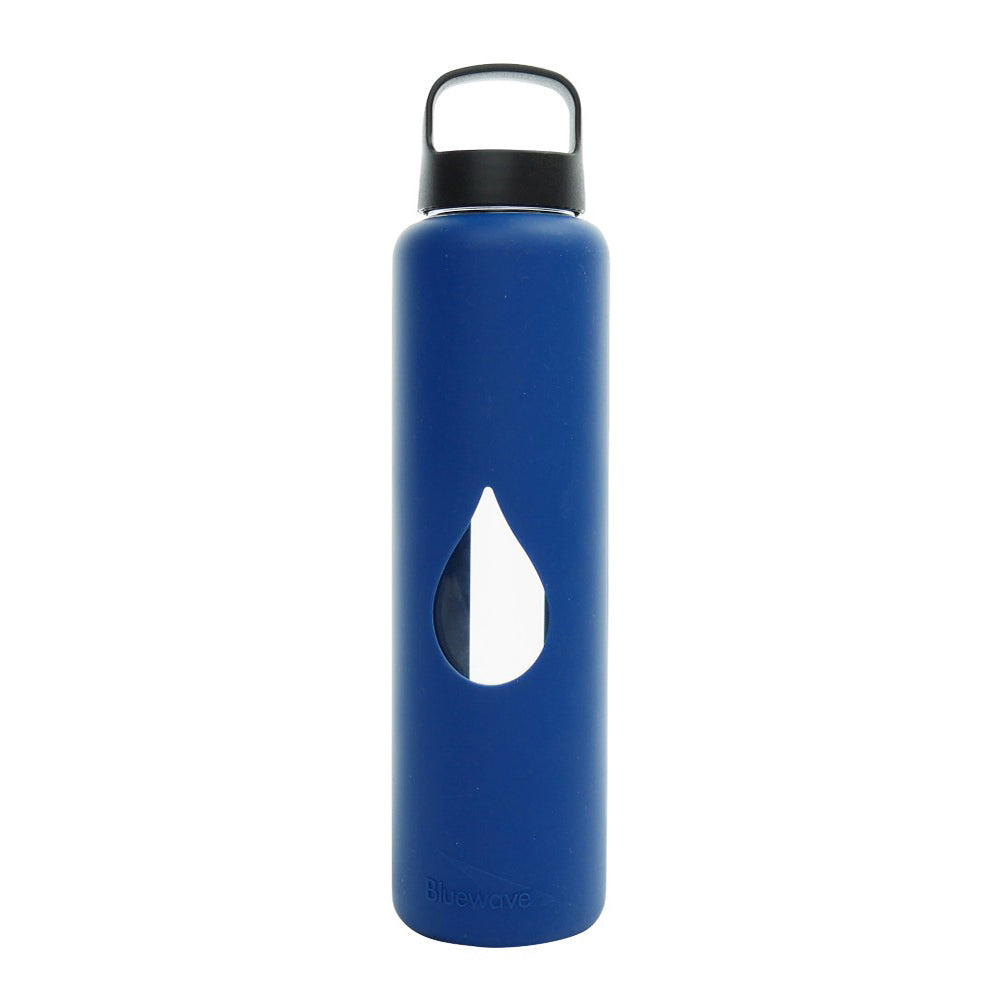 Glass Water Bottle - 750ml / 25oz - Blue