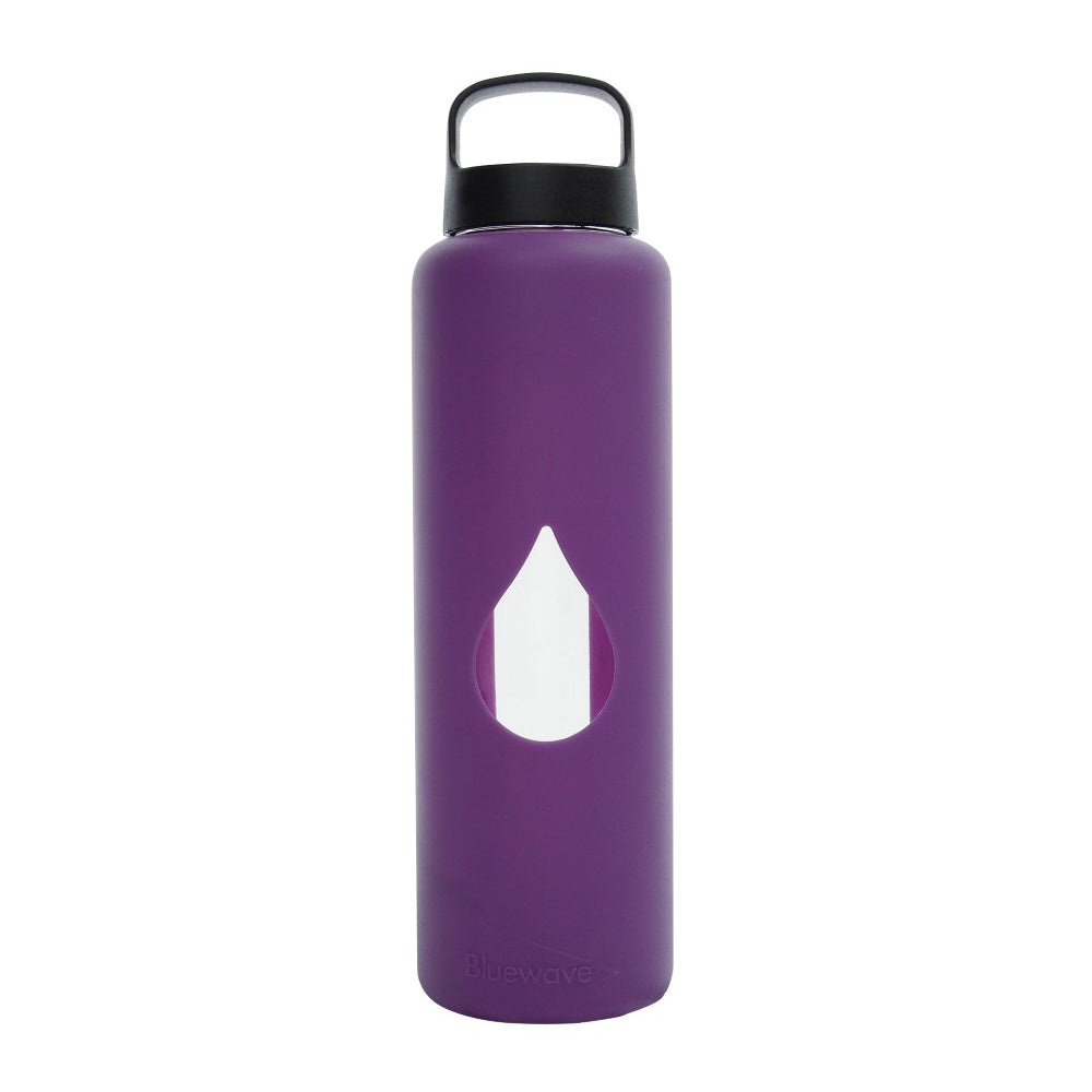 Glass Water Bottle - 750ml / 25oz - Purple