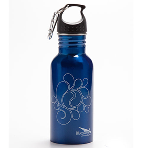 Droplet Stainless Steel Water Bottle - 500ml / 17 oz - Navy Blue