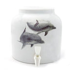 Bluewave Swimming Dolphins Design Beverage Dispenser Crock