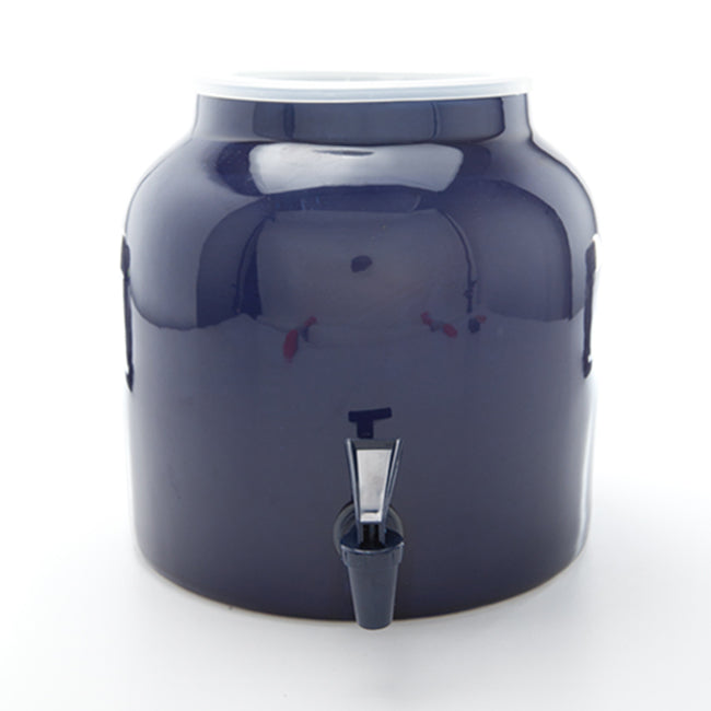 Bluewave Solid Blue Design Beverage Dispenser Crock