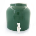 Bluewave Solid Green Design Beverage Dispenser Crock