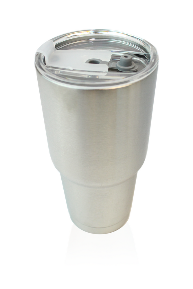 D2 Insulated 30 Oz Tumbler with Straw & Brush - Stainless Steel