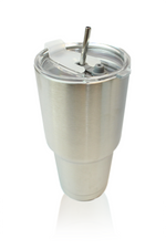 D2 Insulated 30 Oz Tumbler with Straw & Brush - Stainless Steel