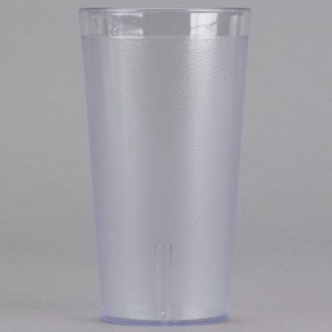 Pebble Design Plastic Tumbler Cup - 475ml | 16 oz Clear, 6 Piece Set
