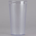 Pebble Design Plastic Tumbler Cup - 475ml | 16 oz Clear, 6 Piece Set