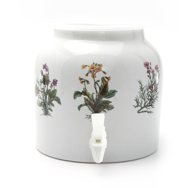 Bluewave Herbal Flowers Design Beverage Dispenser Crock
