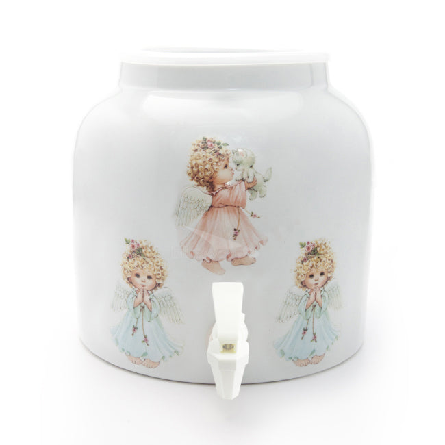 Bluewave Three Praying Angels Design Beverage Dispenser Crock