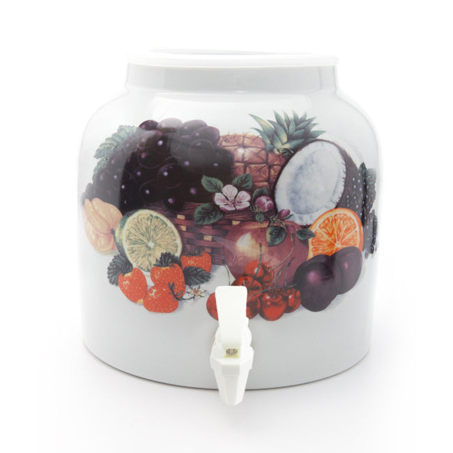 Bluewave Tropical Fruits Design Beverage Dispenser Crock