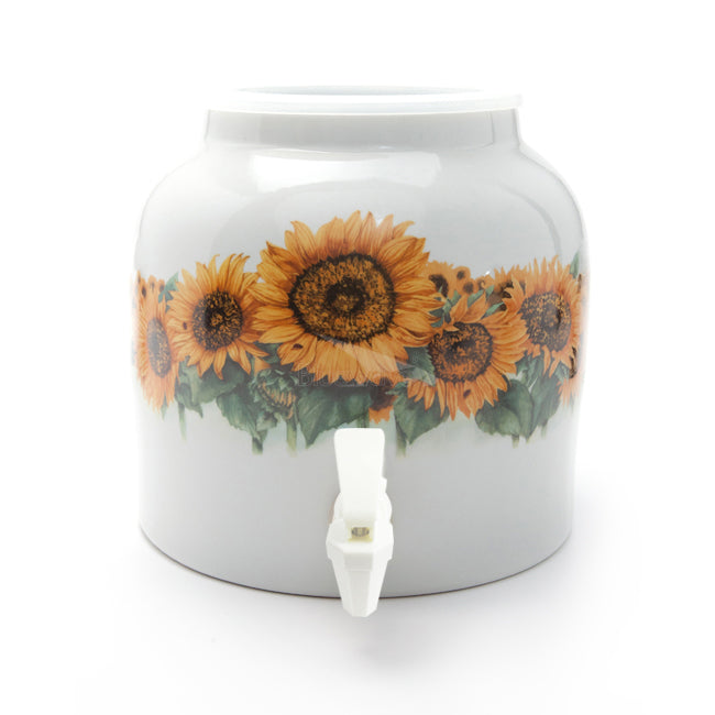 Bluewave Sunflower Blossom Design Beverage Dispenser Crock