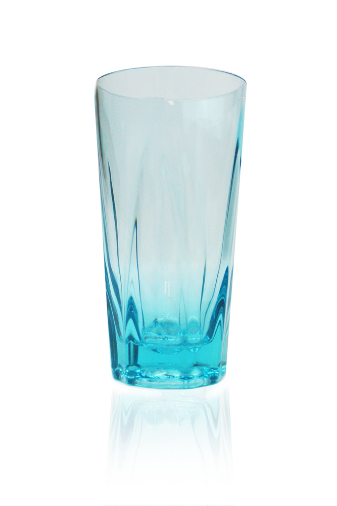 Aqua Design Acrylic Tumbler Cup - 380ml | 13 oz Blue, 6 Piece Set